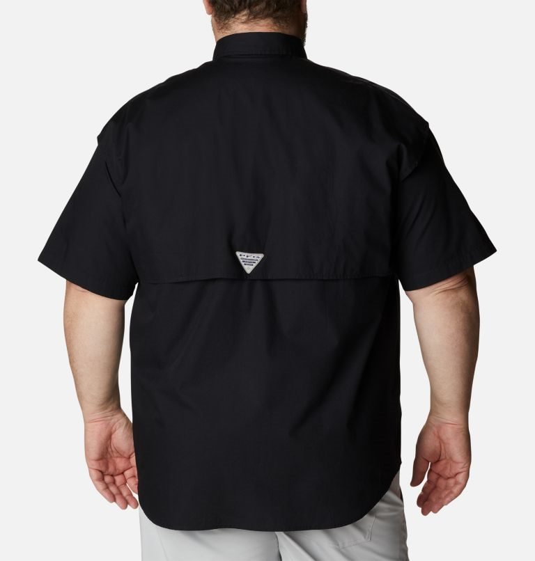 Men's Columbia PFG Bonehead Short Sleeve Shirts Black | Plus Size CA-W03C6